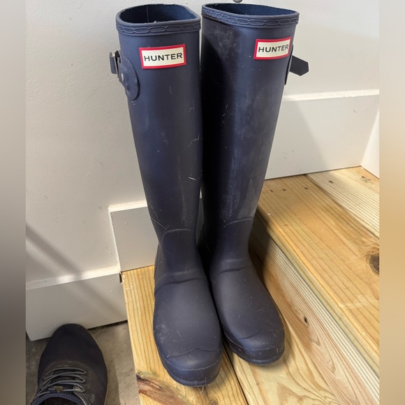 Hunter Shoes - Hunter Navy Rain Boots